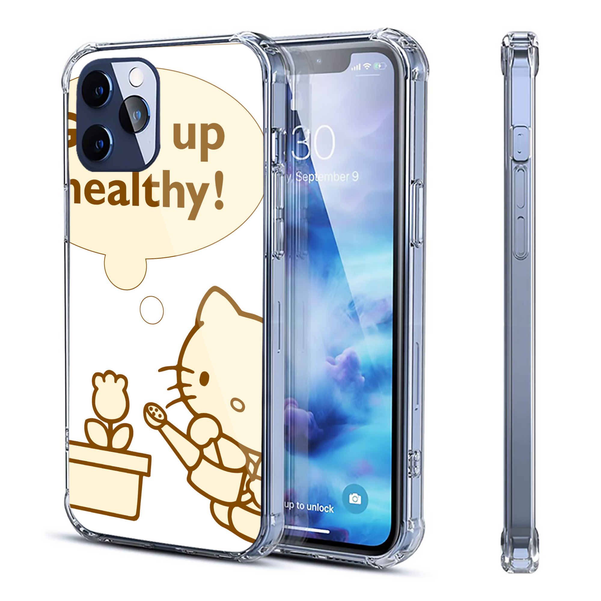 （画像用） Hello Kitty ハローキティ 【iPhone 12シリーズ対応】透明スマホケース（クリアソフトケース）